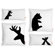 Gus* Modern Shadow Puppets Graphic Pillows (Set of 4)