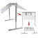 Buffet Enhancements 25" Stainless Steel Portable Folding Sneeze Guard