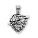 Jewelryweb Sterling Silver Antiqued I Love You Heart Pendant