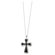Jewelryweb Sterling Silver Enameled and CZ Necklace - 18 Inch