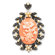 Jewelryweb Sterling Silver Marcasite Simulated Pearl Cameo Slide