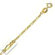 Jewelryweb 14k Yellow Gold Figaro Chain Anklet - O Ring Clasp
