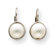Jewelryweb 14k White Gold 7-7.5 Cultured Pearl Leverback Earrings