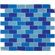 MS International 1" x 2" Crystallized Glass Mosaic in Blue Blend