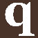 Avalisa Letter - Lower Case 'q' Stretched Wall Art