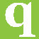 Avalisa Letter - Lower Case 'q' Stretched Wall Art