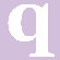 Avalisa Letter - Lower Case 'q' Stretched Wall Art