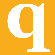 Avalisa Letter - Lower Case 'q' Stretched Wall Art