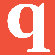 Avalisa Letter - Lower Case 'q' Stretched Wall Art