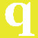 Avalisa Letter - Lower Case 'q' Stretched Wall Art