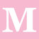 Avalisa Letter - Upper Case 'M' Stretched Wall Art