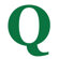 Avalisa Letter - Upper Case 'Q' Stretched Wall Art