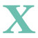 Avalisa Letter - Upper Case 'X' Stretched Wall Art