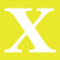 Avalisa Letter - Upper Case 'X' Stretched Wall Art