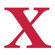 Avalisa Letter - Upper Case 'X' Stretched Wall Art