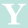 Avalisa Letter - Upper Case 'Y' Stretched Wall Art
