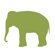 Avalisa Silhouette - Elephant Stretched Wall Art