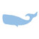 Avalisa Silhouette - Whale Stretched Wall Art