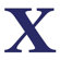 Avalisa Letter - Upper Case 'X' Stretched Wall Art