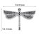 Oravo Sparkling Fantasy: Sterling Silver Dragonfly Brooch with Black and White Cubic Zirconia