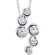 Oravo Fiery Glamour: Sterling Silver Bridal Style Zigzag Slider Pendant Necklace with Bezel set Cubic Zirconia
