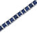 Oravo Gracefully Impressive 10.00 Carat Total  Weight Princess Cut Amethyst Gemstone Bracelet in Sterling Silver