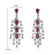 Oravo Captivating Seduction 4.00 Carats Ruby Dangle Earrings in Sterling Silver