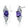Oravo Dashing Dazzle 2.00 Carats Alexandrite Oval Cut Cubic Zirconia Earrings in Sterling Silver