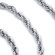Oravo 4mm Diamond Cut Stainless Steel Rope Chain Necklace