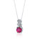 Oravo Regal Radiance 1.75 Carats Round Shape Ruby Pendant in Sterling Silver