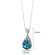 Oravo Refined Class 2.25 Carats Round Shape London Blue Topaz Pendant in Sterling Silver