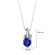Oravo Refined Charm 2.00 Carats Round Cut Blue Sapphire Pendant in Sterling Silver