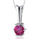 Oravo Simply Lucid 1.75 Carats Round Cut Ruby Pendant in Sterling Silver