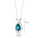 Oravo Fish Design 2.00 Carats Pear Shape London Blue Topaz Pendant in Sterling Silver