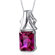 Oravo Lucid Elegance 2.75 Carats Radiant Cut Ruby Pendant in Sterling Silve