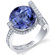 Oravo Artistic 7.00 Carats Checkerboard Round Cut Ring in Sterling Silver