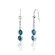 Oravo 2 Stone 3.75 Carats Oval Shape Sterling Silver London Blue Topaz Pendant Earrings Set