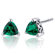 Oravo 1.50 Carats Trillion Cut  Emerald V Prong Stud Earrings