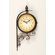 Ashton Sutton Bracket Wall Clock with Thermometer in Dark
