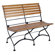 Furniture Designhouse African Teak Folding 2-Seat Bench without Arms