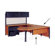 Virco Plateau 29" H x 76" W Office Peninsula Desk