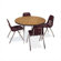 Virco 4000 Series 42" Round Activity Table with Non-Adjustable Chrome Legs