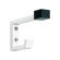 Peter Pepper Aluminum Base Coat/Hat Hook 2" H with Door-Stop Tip