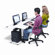 Balt Split-Level Computer Training Table, 72w x 36d x 33h, GY Laminate Top (Box Two)
