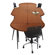 Balt iFlex Modular Writing Desking Small Half Round Table