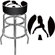 Trademark Global Shadow Babes - C Series - High Grade Padded Bar Stool