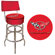 Trademark Global Corvette C5 Padded Bar Stool with Back in Red
