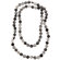 Pearlz Ocean 36 Inches Black Rutilated Quartz Knotted Necklace