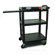 Buhl Height Adjustable AV Media Cart - Three Stationary Shelves / Pull-Out Shelf