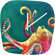 DENY Designs Clara Nilles Mardi Gras Octopus Modern Clock